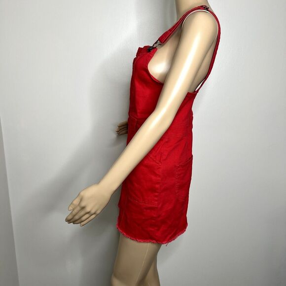 Dickies Red Jean Overall Dress - Picture 2 of 9